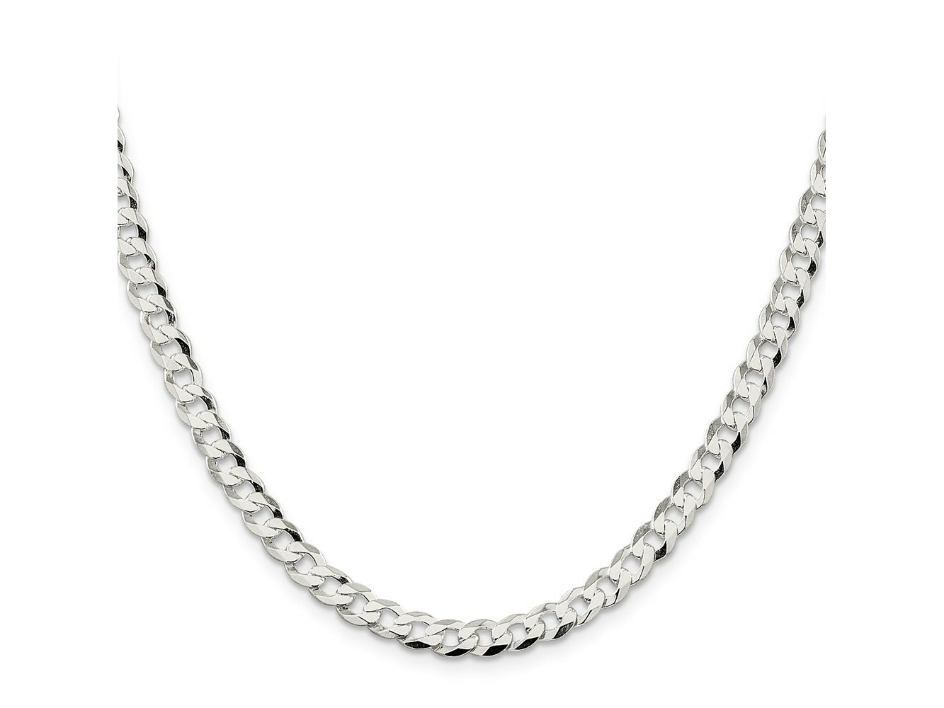 FJC Finejewelers 925 Sterling Silver Flat Curb Chain 20 Inches x 5.75 mm