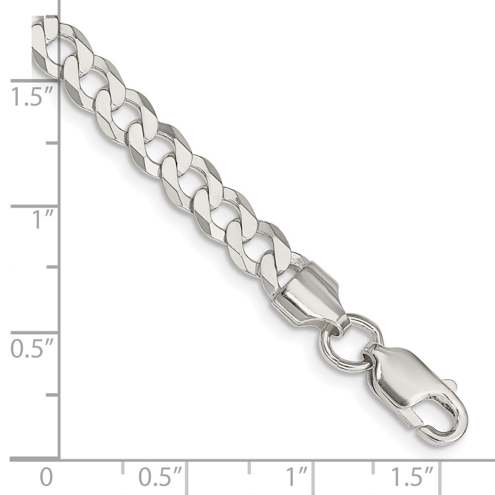 FJC Finejewelers 925 Sterling Silver Flat Curb Chain Bracelet 8 Inches x 5.75 mm