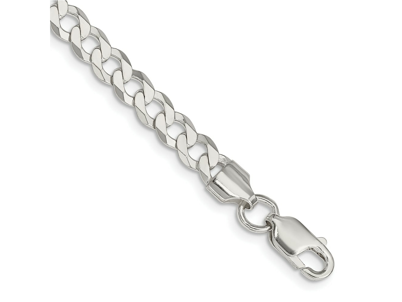 FJC Finejewelers 925 Sterling Silver Flat Curb Chain Bracelet 8 Inches x 5.75 mm