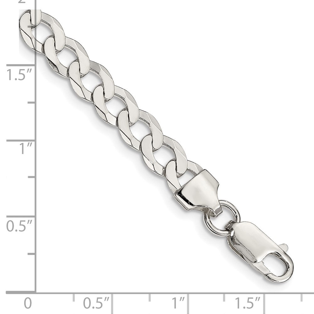 FJC Finejewelers 925 Sterling Silver Flat Curb Chain Bracelet 8 Inches x 6.8 mm