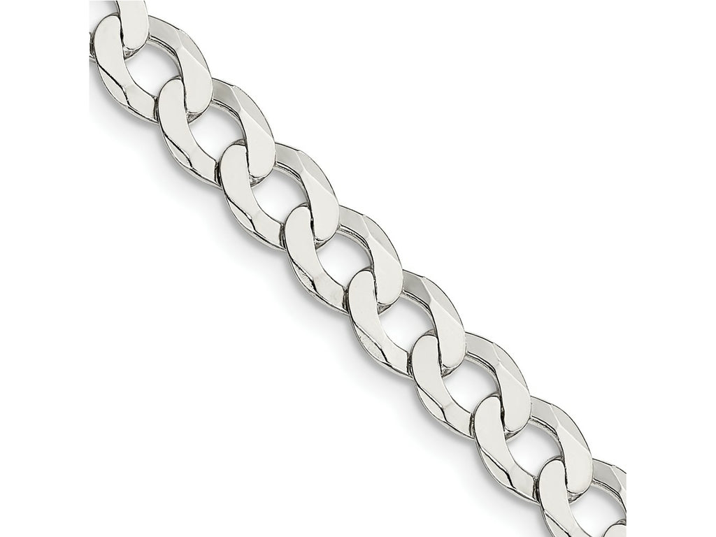 FJC Finejewelers 925 Sterling Silver Flat Curb Chain Bracelet 9 Inches x 6.8 mm