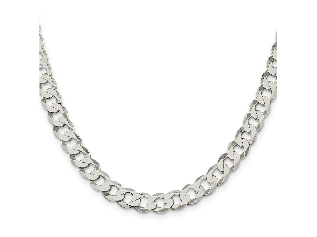 FJC Finejewelers 925 Sterling Silver Flat Curb Chain 26 Inches x 8 mm