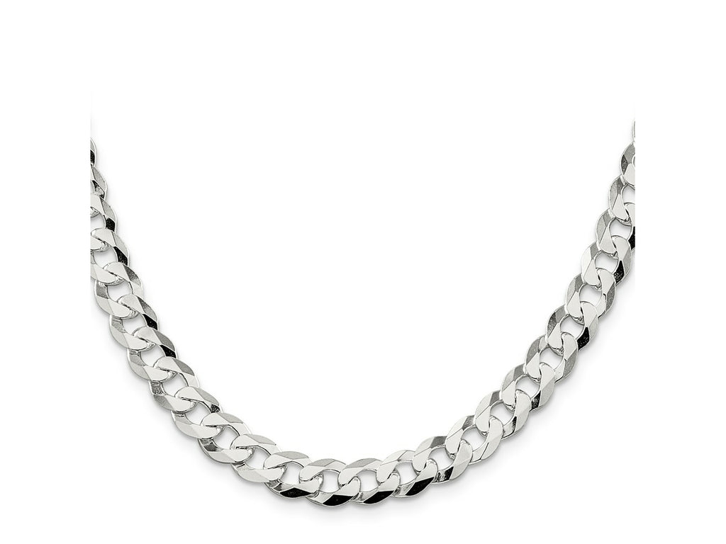 FJC Finejewelers 925 Sterling Silver Flat Curb Chain 30 Inches x 8.5 mm