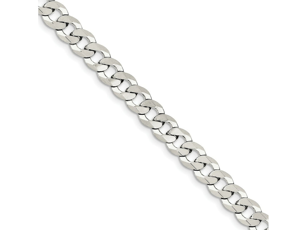 FJC Finejewelers 925 Sterling Silver Flat Curb Chain Bracelet 7 Inches x 8.5 mm