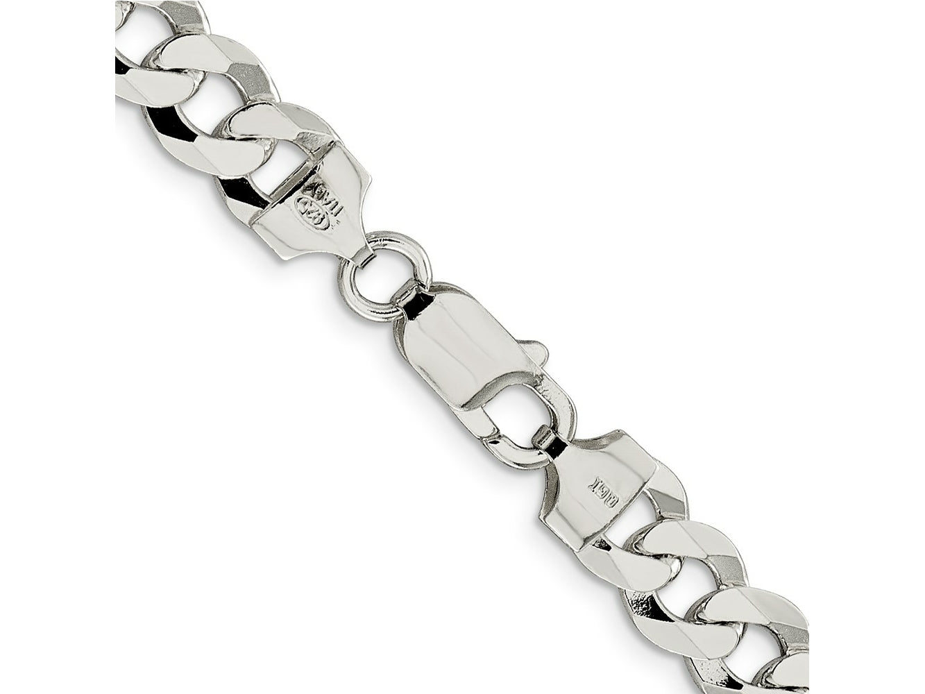 FJC Finejewelers 925 Sterling Silver Flat Curb Chain Bracelet 9 Inches x 8.5 mm