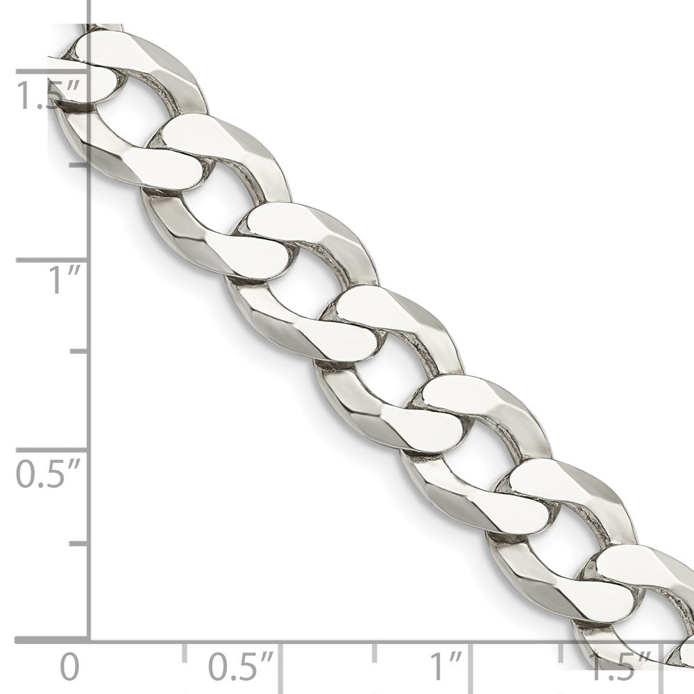 FJC Finejewelers 925 Sterling Silver Flat Curb Chain 30 Inches x 9.75 mm