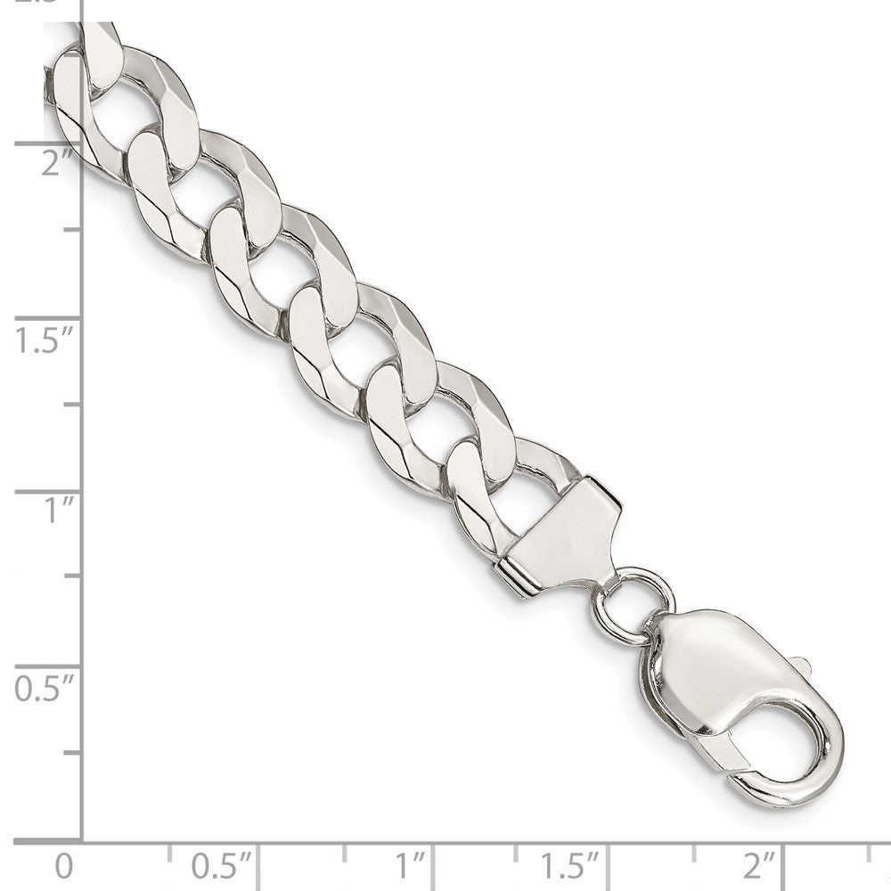 FJC Finejewelers 925 Sterling Silver Flat Curb Chain Bracelet 8 Inches x 9.75 mm