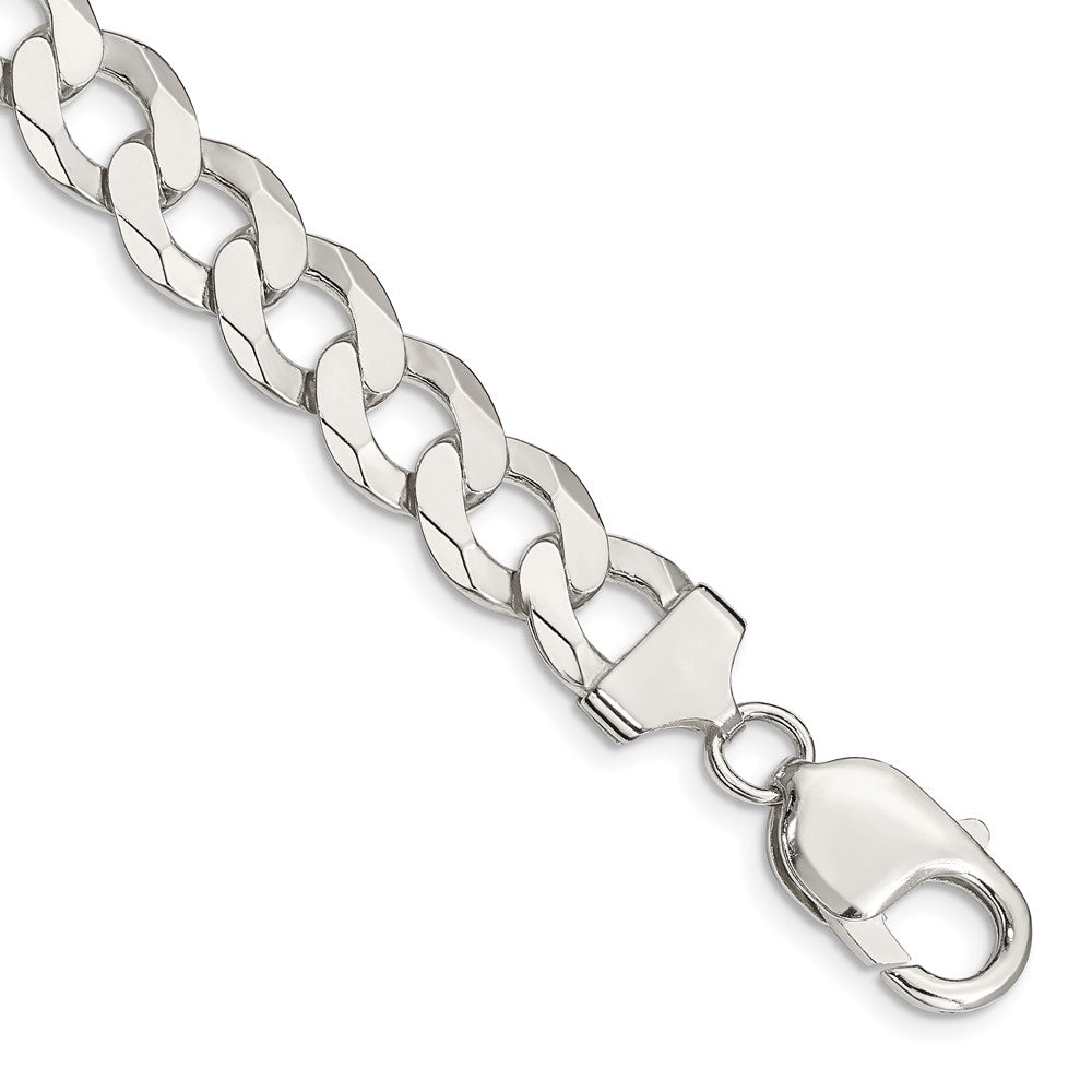FJC Finejewelers 925 Sterling Silver Flat Curb Chain Bracelet 8 Inches x 9.75 mm