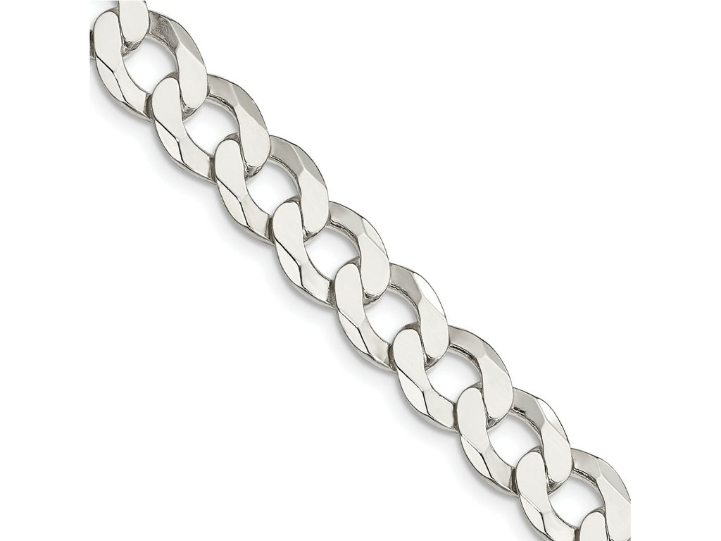 FJC Finejewelers 925 Sterling Silver Flat Curb Chain Bracelet 9 Inches x 9.75 mm