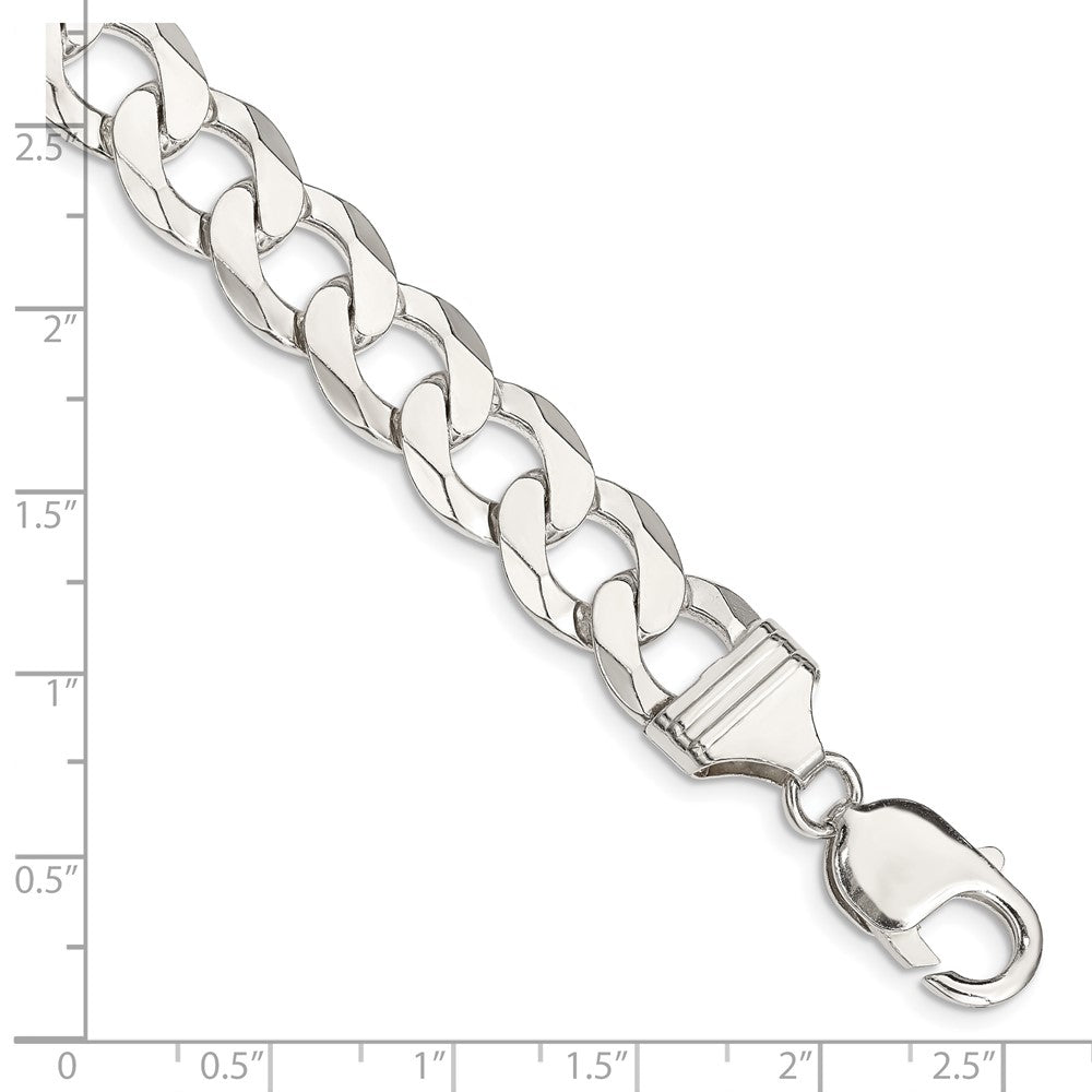 FJC Finejewelers 925 Sterling Silver Flat Curb Chain Bracelet 8 Inches x 11.75 mm