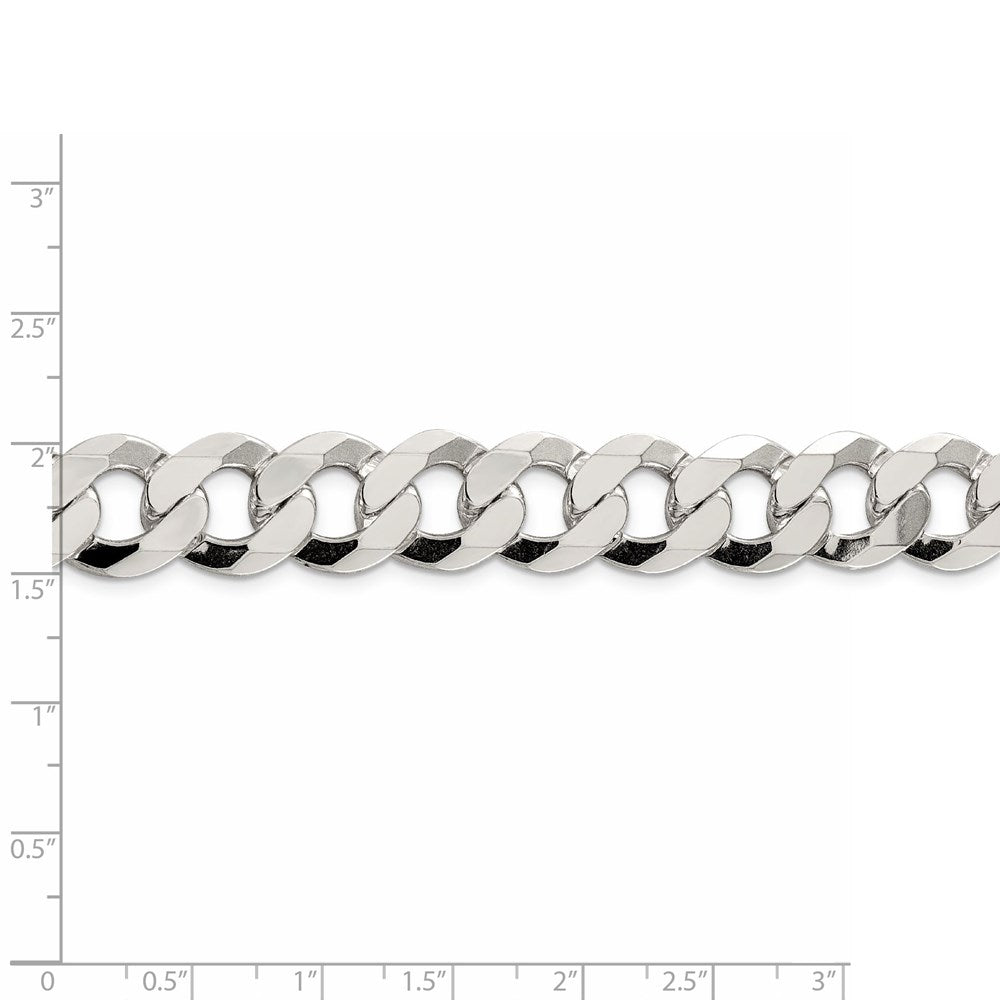 FJC Finejewelers 925 Sterling Silver Flat Curb Chain 24 Inches x 14 mm