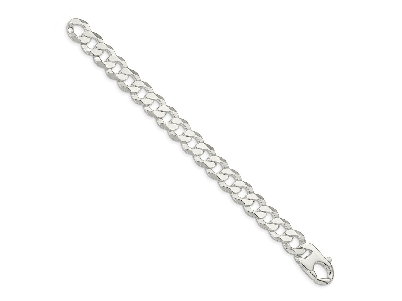 FJC Finejewelers 925 Sterling Silver Flat Curb Chain Bracelet 9 Inches x 14 mm