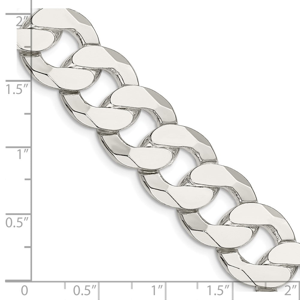 FJC Finejewelers 925 Sterling Silver Flat Curb Chain 24 Inches x 16 mm