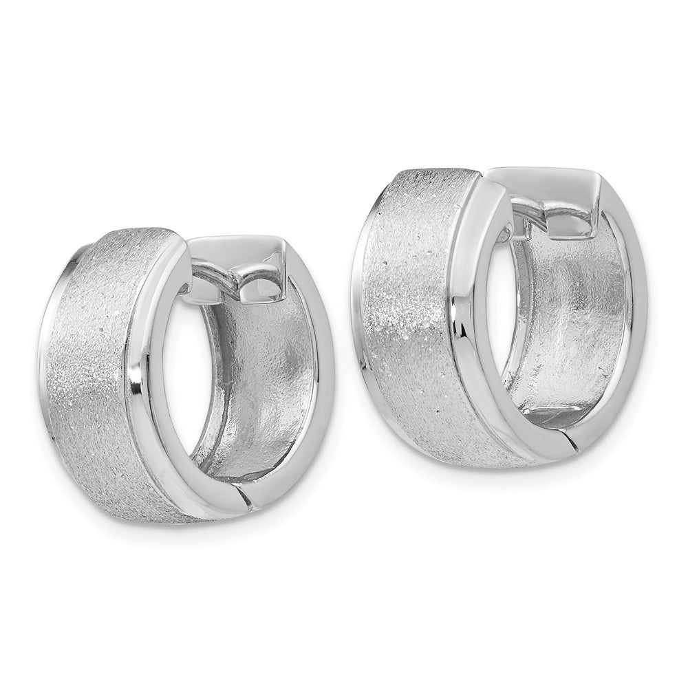FJC Finejewelers 925 Sterling Silver Bright Cut Radiant Essence Hoop Earrings 15 x 15 mm