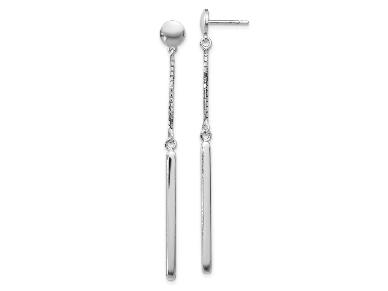 FJC Finejewelers 925 Sterling Silver Polished Post Dangle Earrings 56 x 1 mm