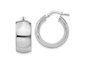 FJC Finejewelers 925 Sterling Silver Rhodium Plated Hoop Earrings 21 x 8 mm