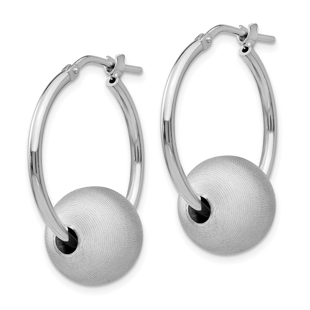 FJC Finejewelers 925 Sterling Silver Radiant Essence Brushed and Polished Hoop Earrings 28 x 23 mm