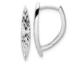 FJC Finejewelers 925 Sterling Silver d Bright Cut Hoop Earrings 21 x 12 mm