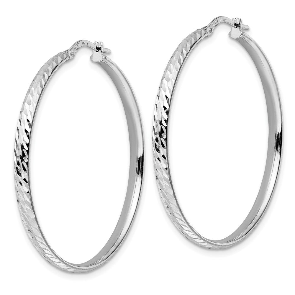 FJC Finejewelers 925 Sterling Silver d Polished Bright Cut Hoop Earrings 41 x 40 mm
