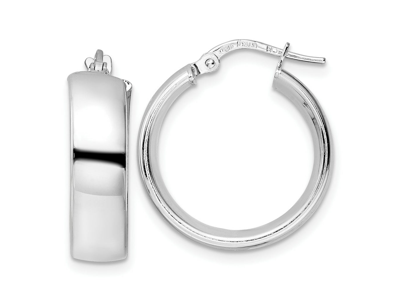 FJC Finejewelers 925 Sterling Silver d Polished Hoop Earrings 21 x 20 mm