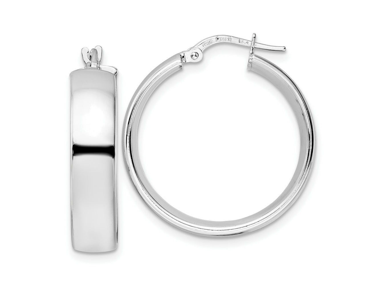 FJC Finejewelers 925 Sterling Silver d Polished Hoop Earrings 27 x 25 mm