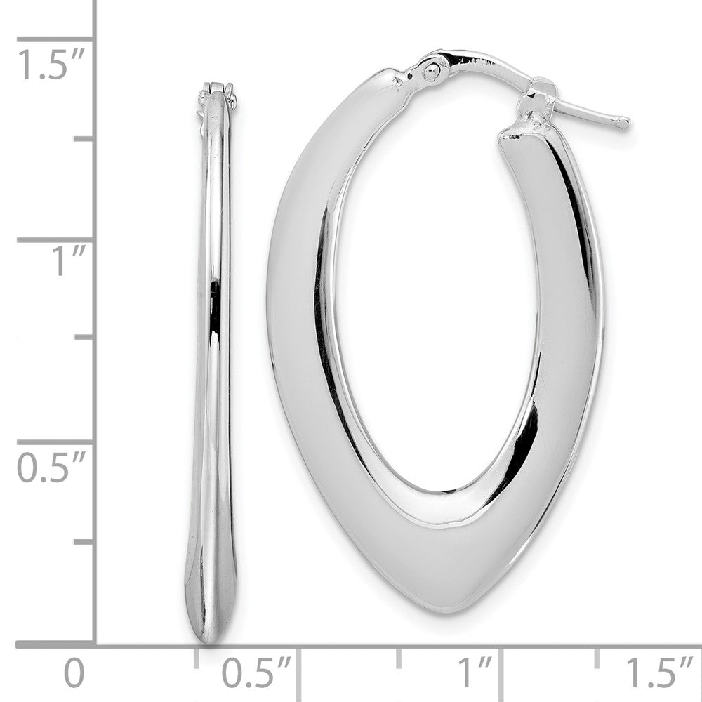 FJC Finejewelers 925 Sterling Silver d Polished Oval Hoop Earrings 26 x 21 mm