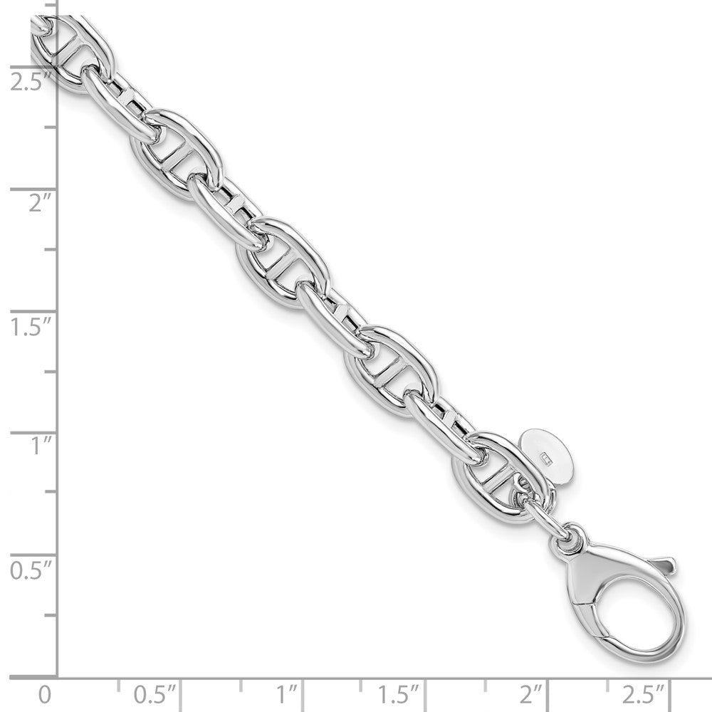 FJC Finejewelers 925 Sterling Silver Rhodium Plated Polished Fancy Link Bracelet 8 Inches x 5.42 mm
