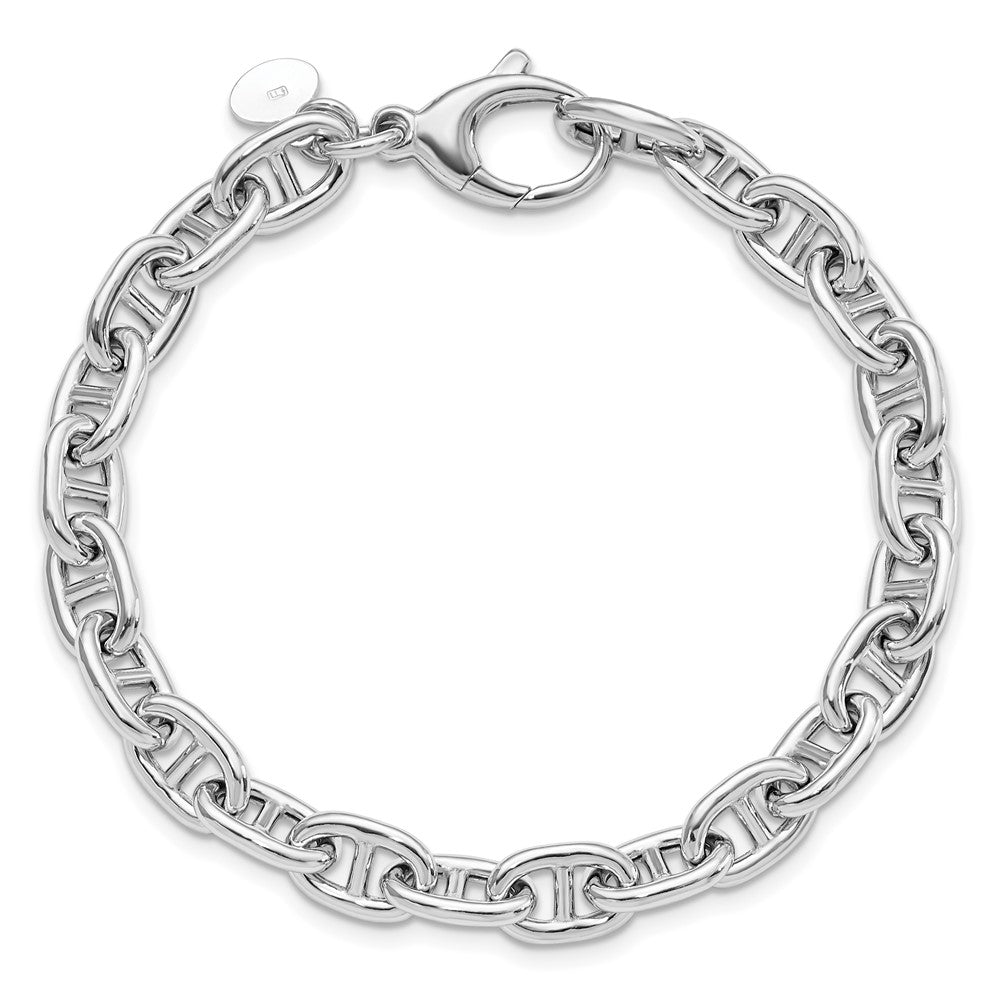FJC Finejewelers 925 Sterling Silver Rhodium Plated Polished Fancy Link Bracelet 8 Inches x 5.42 mm