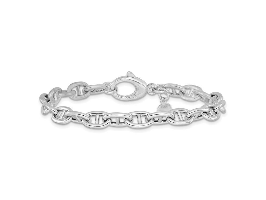 FJC Finejewelers 925 Sterling Silver Rhodium Plated Polished Fancy Link Bracelet 8 Inches x 5.42 mm
