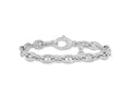 FJC Finejewelers 925 Sterling Silver Rhodium Plated Polished Fancy Link Bracelet 8 Inches x 5.42 mm