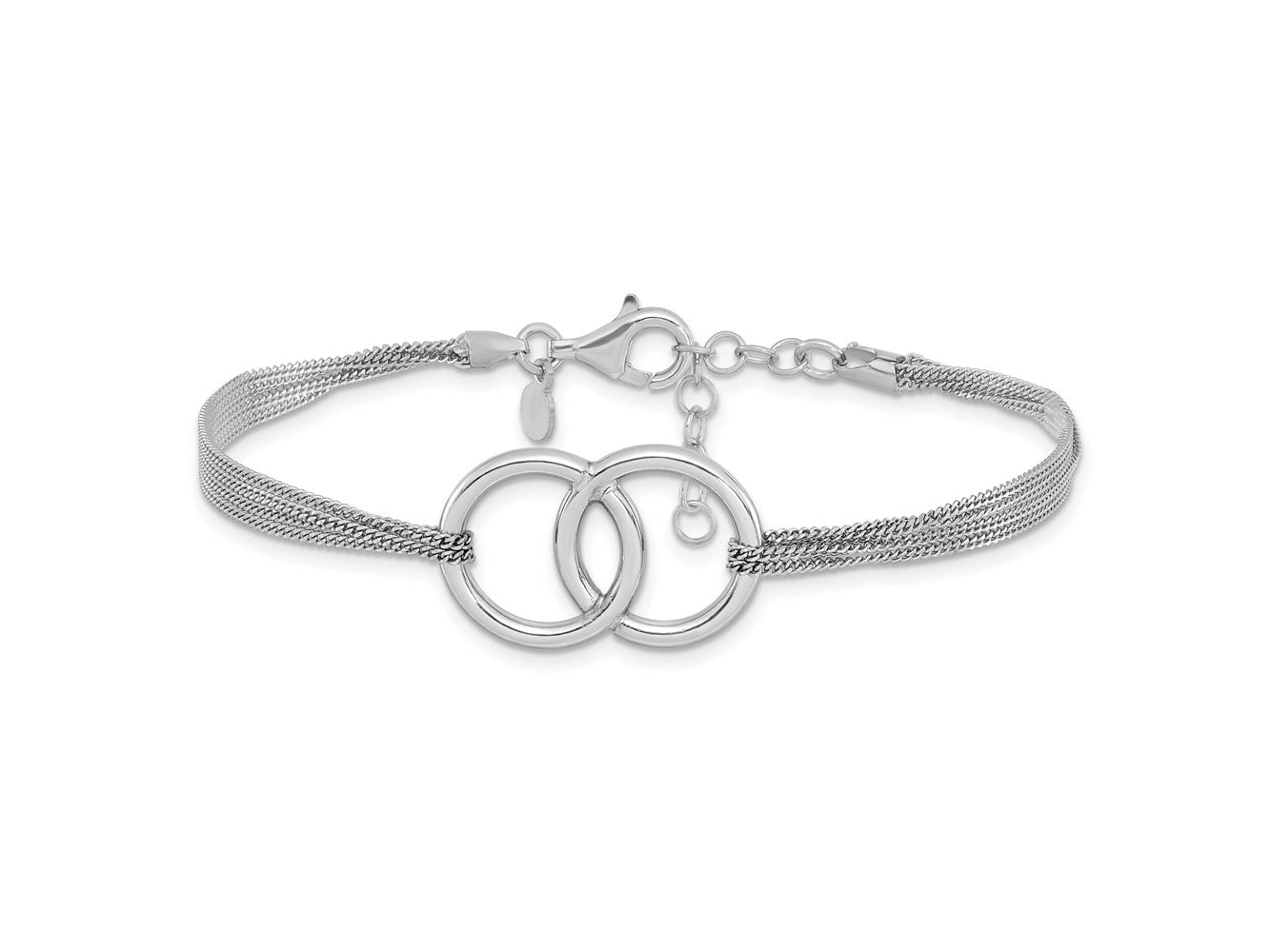 FJC Finejewelers 925 Sterling Silver Curb  Polished Multi-strand with 1in ext Bracelet 8 Inches