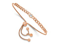 FJC Finejewelers 925 Sterling Silver Rose-tone Polished CZ Bolo Bracelet 5.35 mm