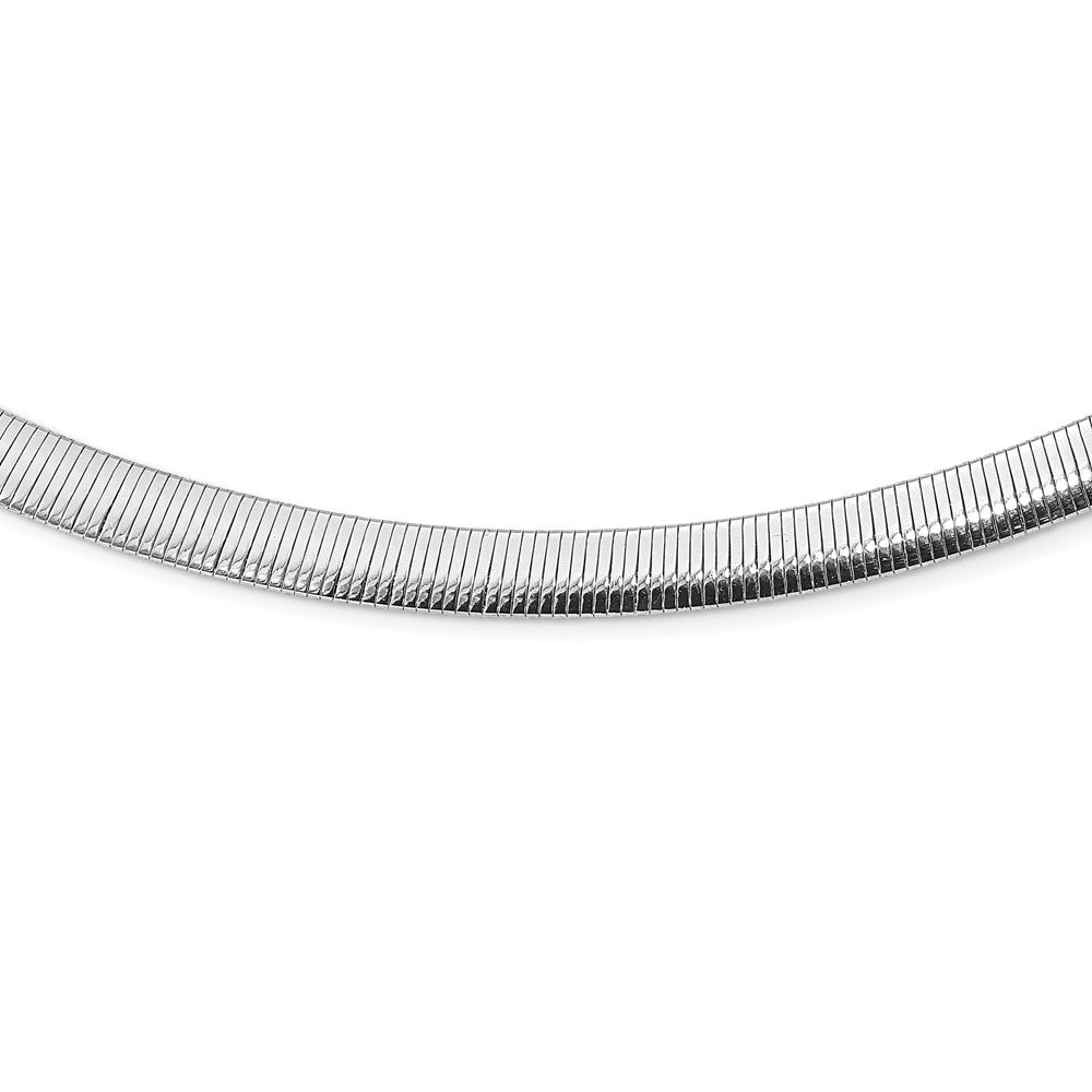 FJC Finejewelers 925 Sterling Silver Bright Cut Omega d Polished Textured Reversible Necklace 17 Inches