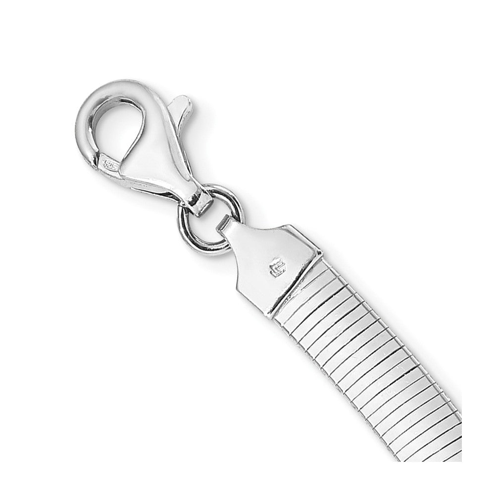 FJC Finejewelers 925 Sterling Silver Bright Cut Omega d Polished Textured Reversible Necklace 17 Inches