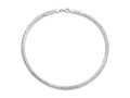 FJC Finejewelers 925 Sterling Silver Bright Cut Omega d Polished Textured Reversible Necklace 17 Inches