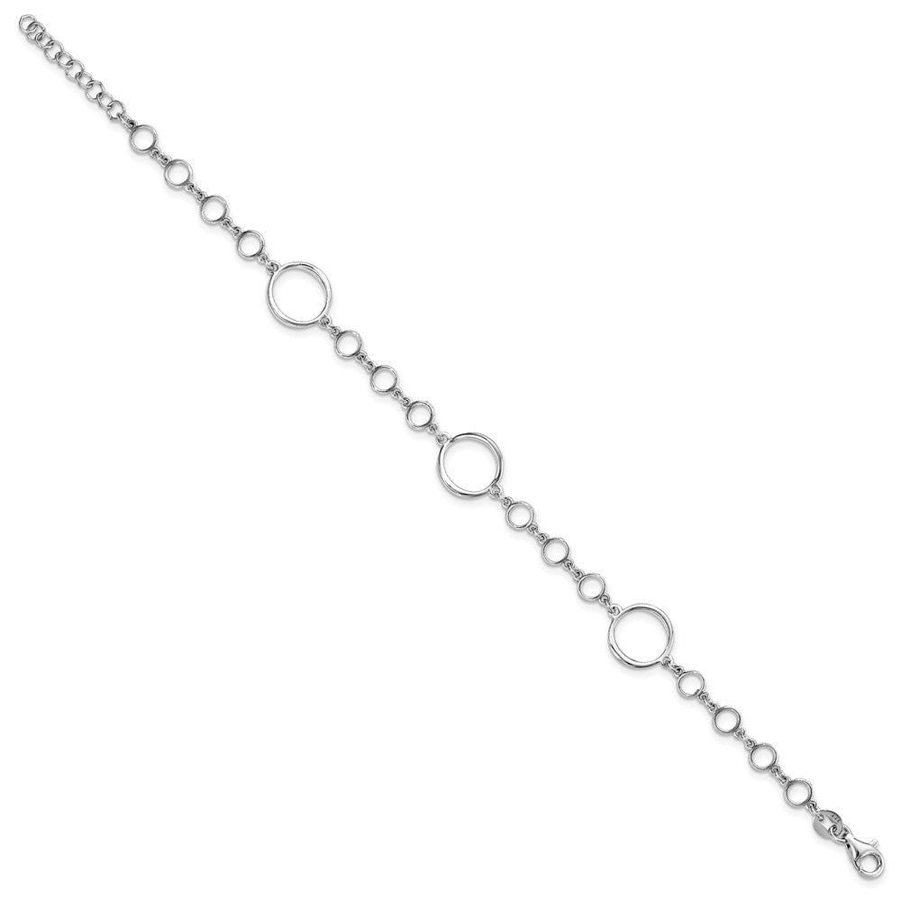 FJC Finejewelers 925 Sterling Silver  Polished Link with 1 in ext. Bracelet 7 Inches x 10.9 mm
