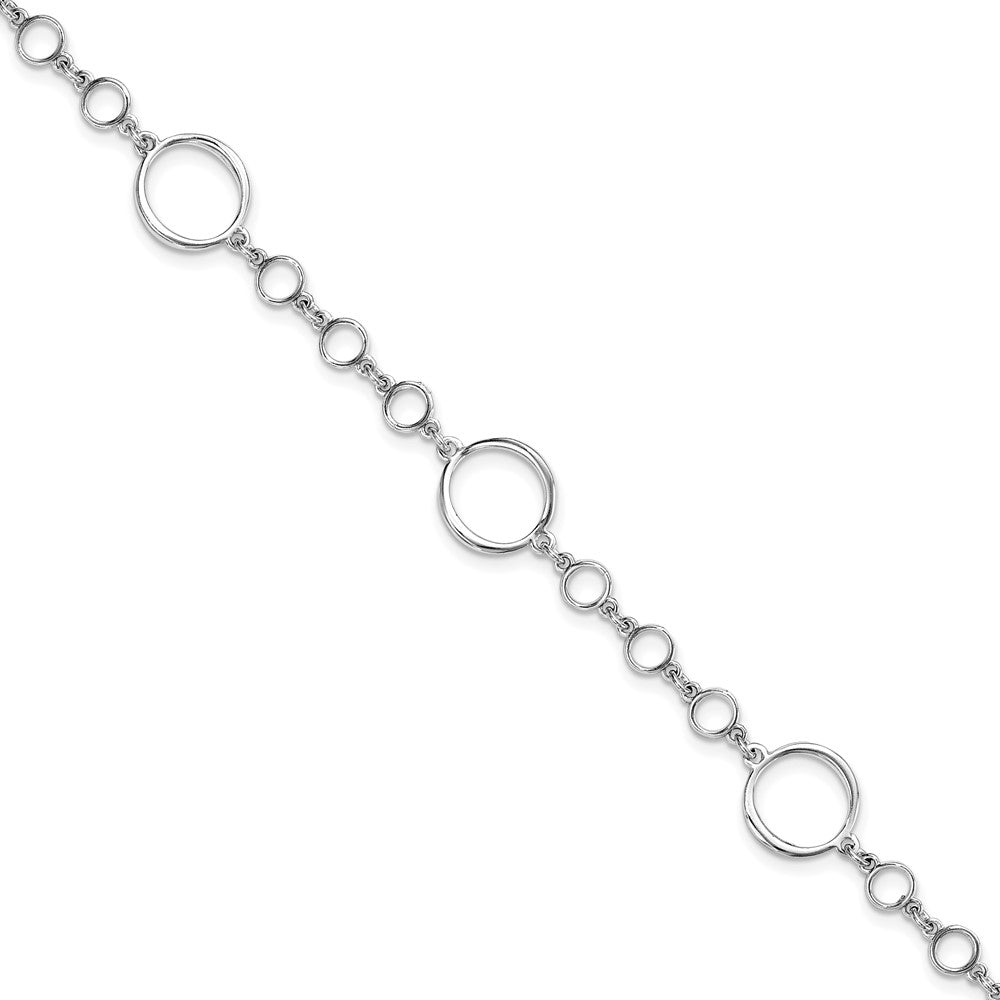 FJC Finejewelers 925 Sterling Silver  Polished Link with 1 in ext. Bracelet 7 Inches x 10.9 mm