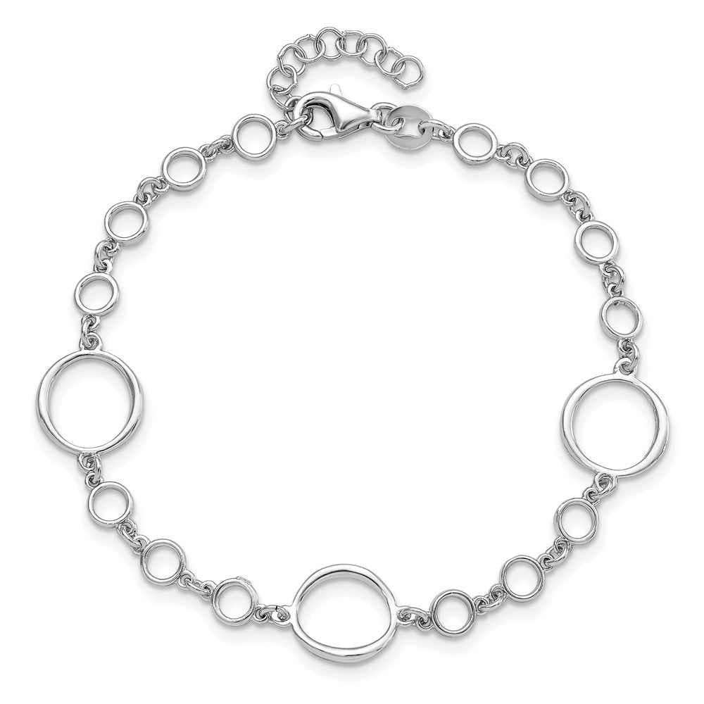 FJC Finejewelers 925 Sterling Silver  Polished Link with 1 in ext. Bracelet 7 Inches x 10.9 mm
