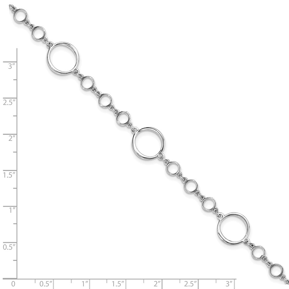FJC Finejewelers 925 Sterling Silver  Polished Link with 1 in ext. Bracelet 7 Inches x 10.9 mm