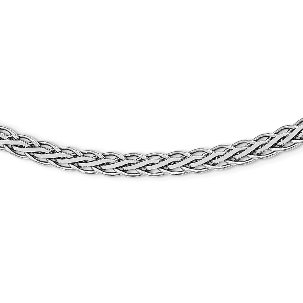 FJC Finejewelers 925 Sterling Silver Flat Bright Cut Spiga Necklace