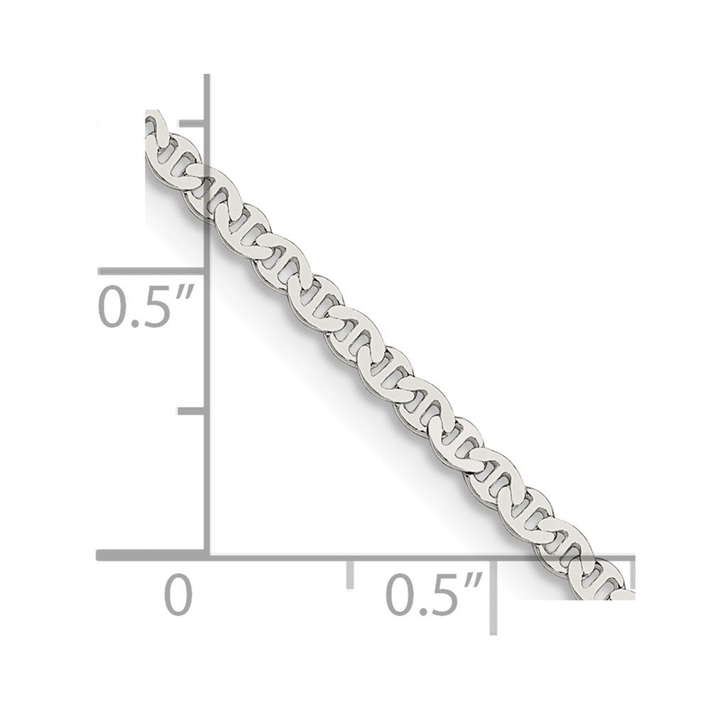 FJC Finejewelers 925 Sterling Silver 2.25mm Flat Anchor Chain Anklet 10 Inches x 2 mm