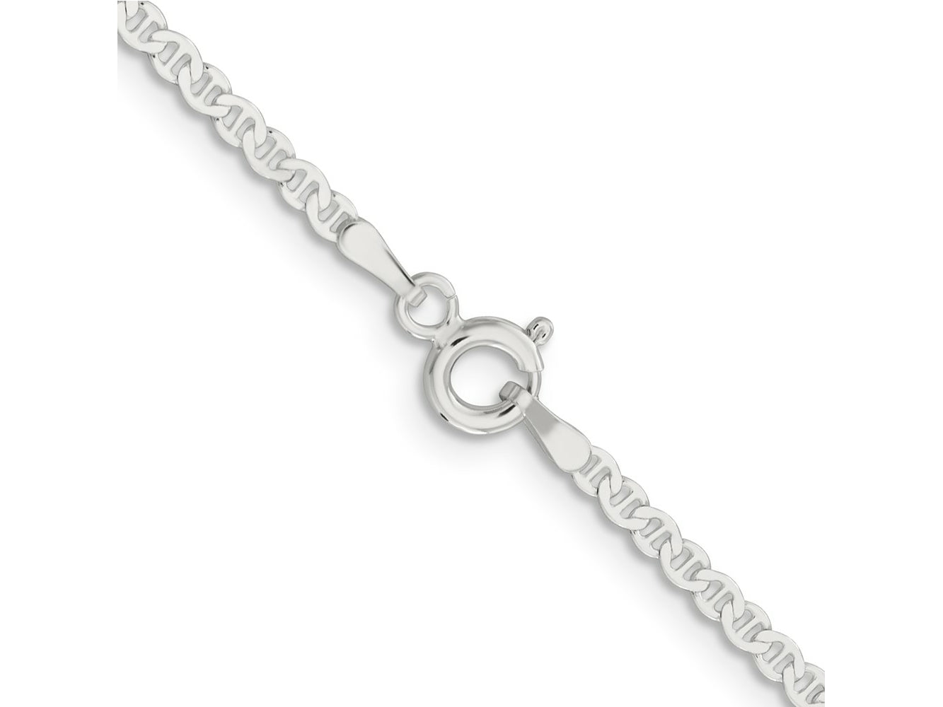 FJC Finejewelers 925 Sterling Silver 2.25mm Flat Anchor Chain Anklet 9 Inches x 2 mm