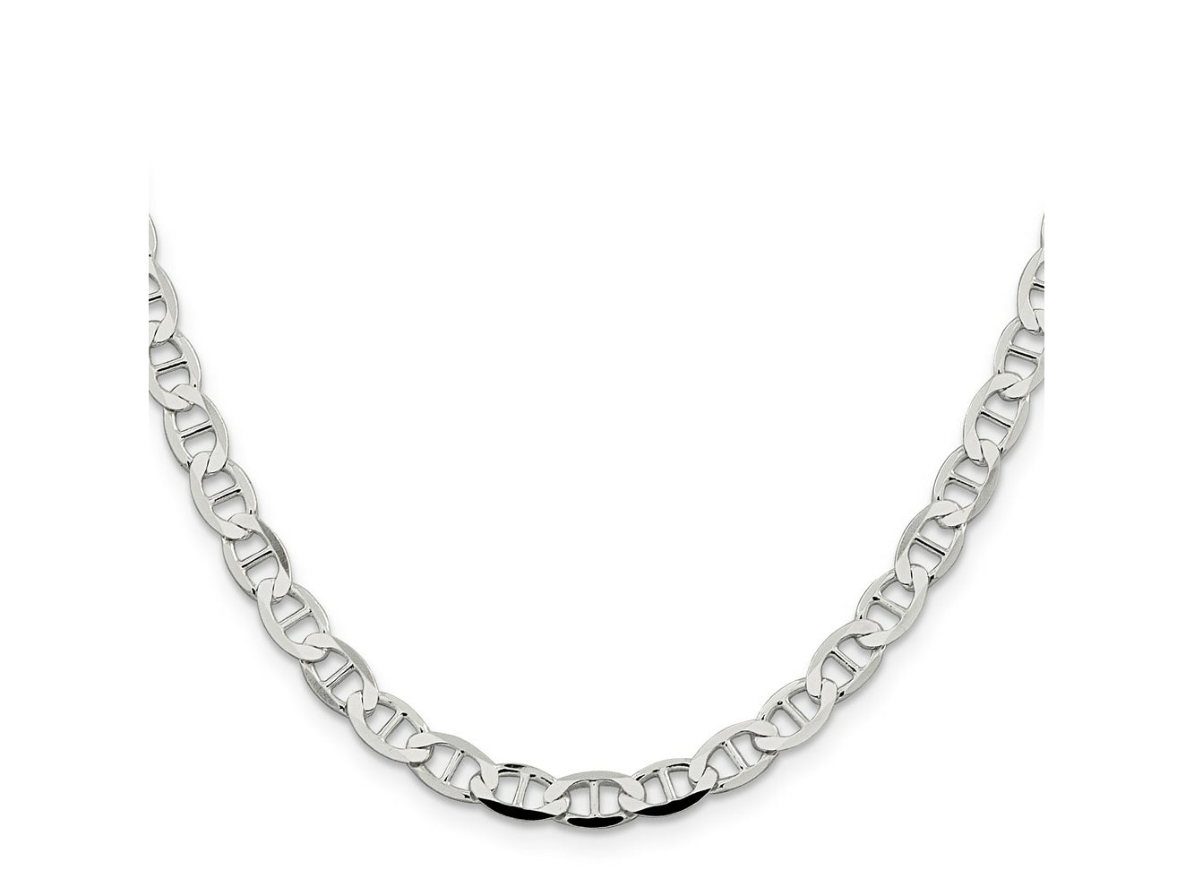 FJC Finejewelers 925 Sterling Silver Flat Anchor Chain 26 Inches x 5.7 mm