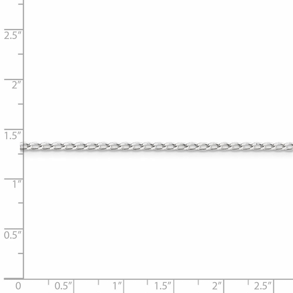 FJC Finejewelers 925 Sterling Silver Curb Open Elongated Link Chain 22 Inches x 2 mm