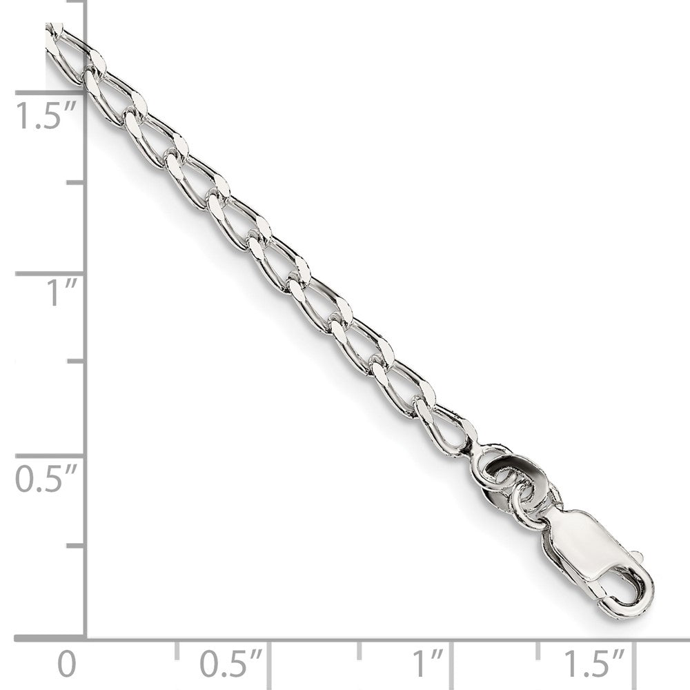 FJC Finejewelers 925 Sterling Silver Open Link Open Elongated Link Chain Bracelet 8 Inches x 2.8 mm