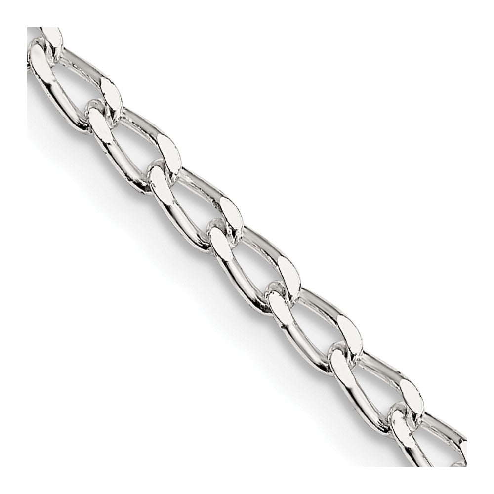 FJC Finejewelers 925 Sterling Silver Open Link 2.8mm Open Elongated Link Chain Anklet 9 Inches x 2 mm