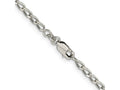 FJC Finejewelers 925 Sterling Silver Open Link 2.8mm Open Elongated Link Chain Anklet 9 Inches x 2 mm