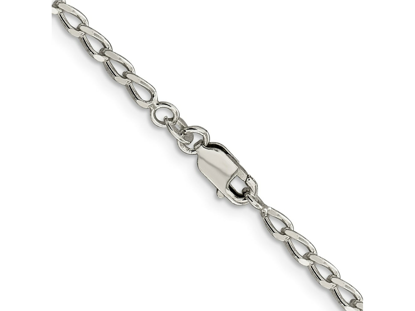 FJC Finejewelers 925 Sterling Silver Open Link 2.8mm Open Elongated Link Chain Anklet 9 Inches x 2 mm