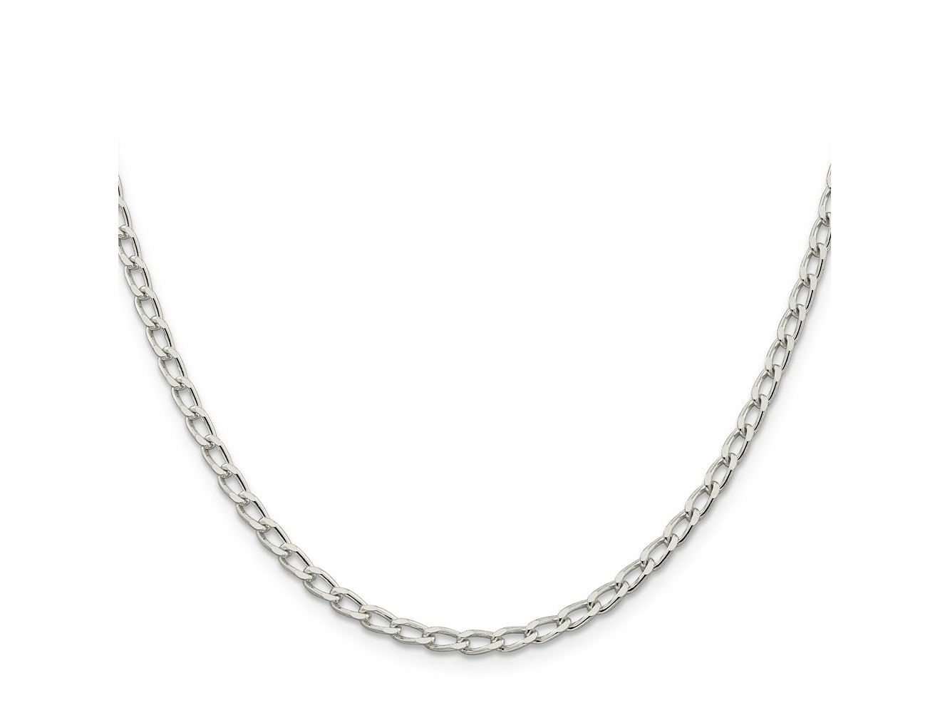 FJC Finejewelers 925 Sterling Silver Open Link Open Elongated Link Chain 24 Inches x 3.2 mm