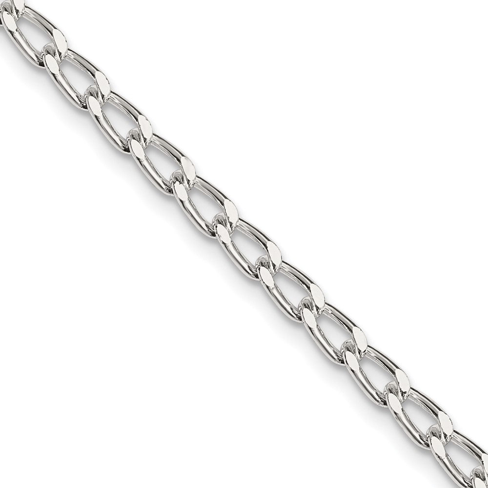FJC Finejewelers 925 Sterling Silver Cable Open Elongated Link Chain Bracelet Anklet 9 Inches x 3.2 mm